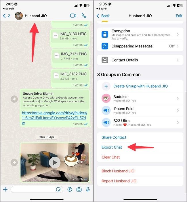 WhatsApp チャットおよびグループからメディアをエクスポートする方法