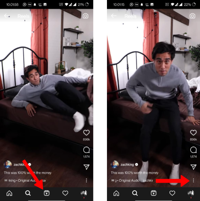 リミックスを使用して Instagram リールで TikTok スタイルのデュエットを作成する方法