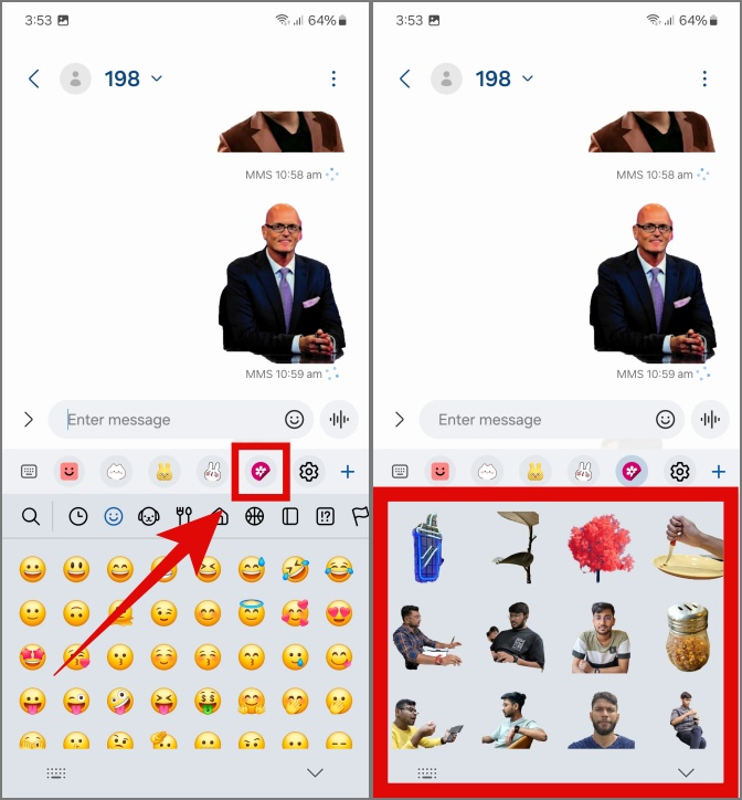 Samsung Galaxy 携帯電話の写真からカスタム ステッカーを作成する方法