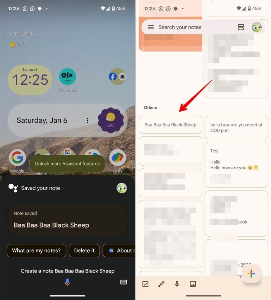 Google アシスタントはメモ、リスト、リマインダーをどこに保存しますか