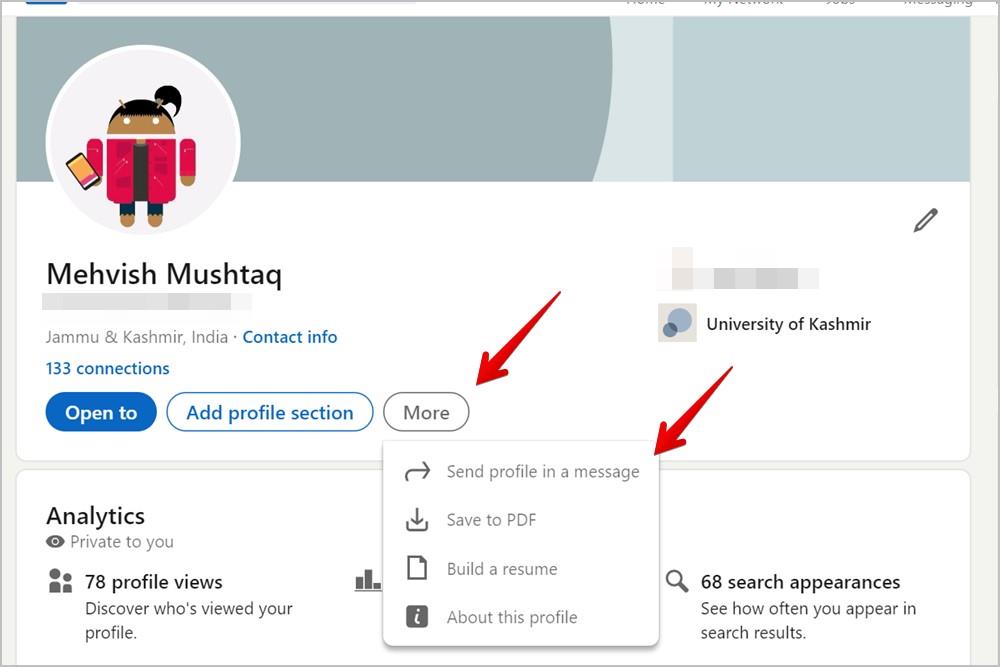 LinkedIn プロフィールの URL とそれをモバイルおよび PC で共有する方法