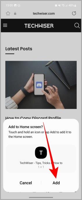 iOS および Android のホーム画面に Web サイトを追加する方法