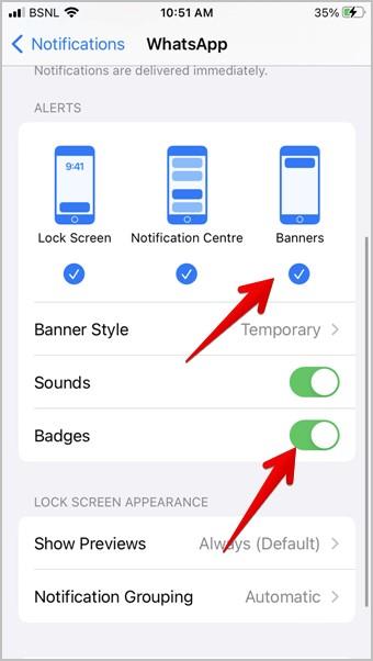ロック画面とホーム画面で WhatsApp の通知を受け取る方法
