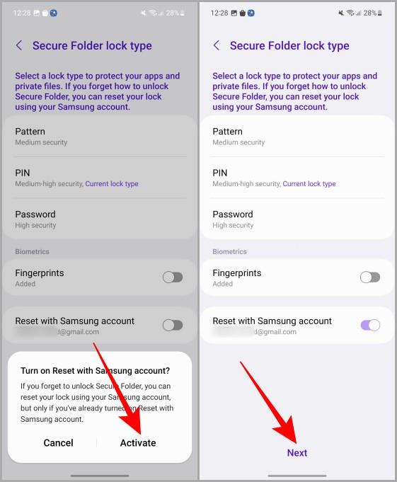 Samsung Galaxy スマートフォンで安全なフォルダーを設定する方法