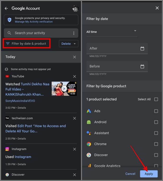 すべての Google アクティビティにアクセスして削除する方法