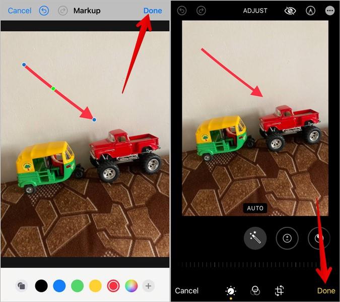 WhatsAppの写真に矢印または円を追加する方法