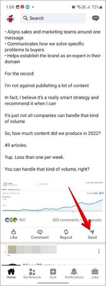 LinkedIn 投稿からテキストまたは URL をコピーする方法