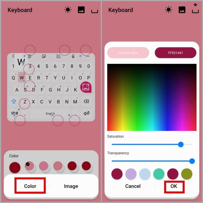 Good Lock モジュールを使用して Samsung キーボードのテーマを変更する方法