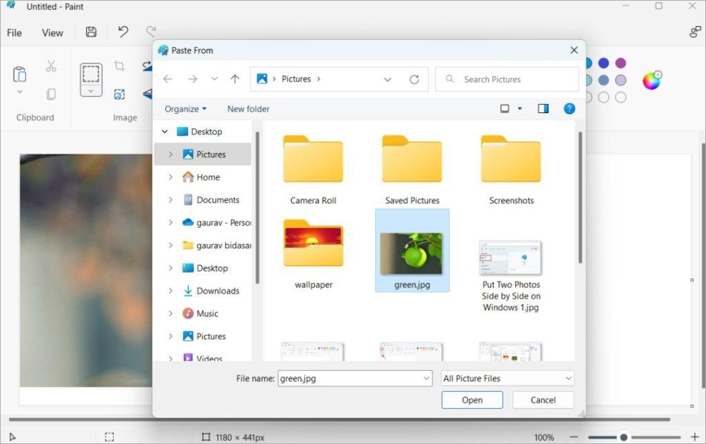 Windows 10/11で2つの写真を並べて配置する方法