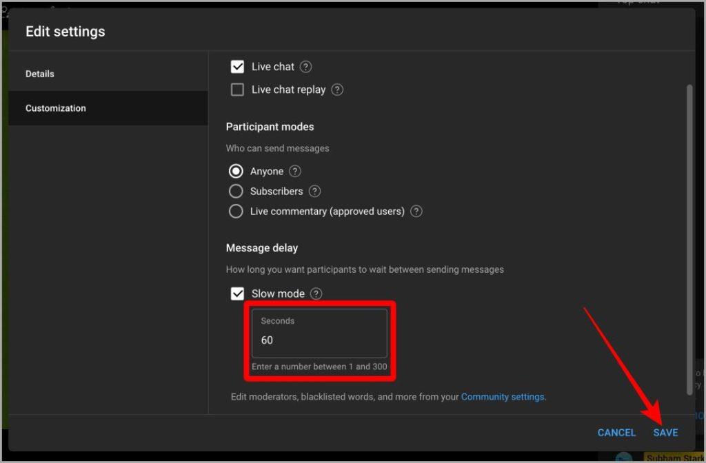 YouTube ライブチャットでスローモードを有効にする方法