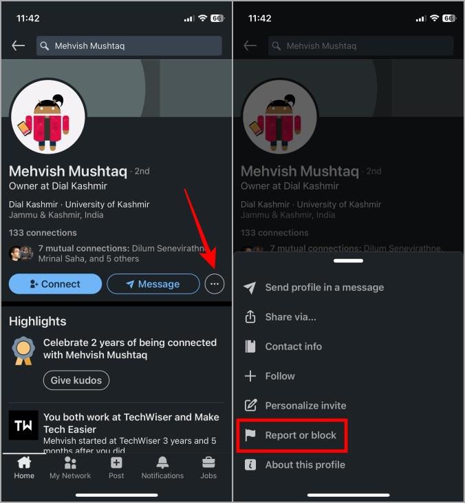 LinkedIn で誰かをブロックするとどうなるか