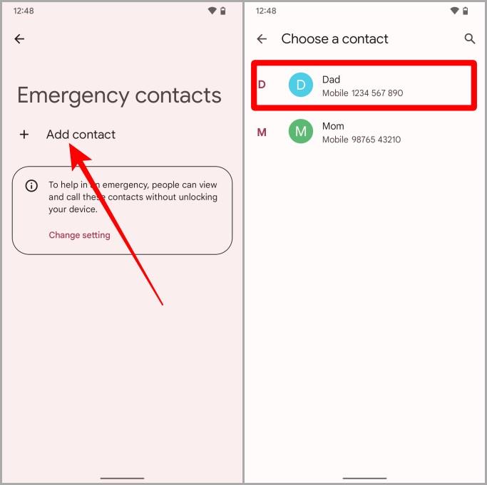 Androidのロック画面に緊急連絡先を追加してアクセスする方法