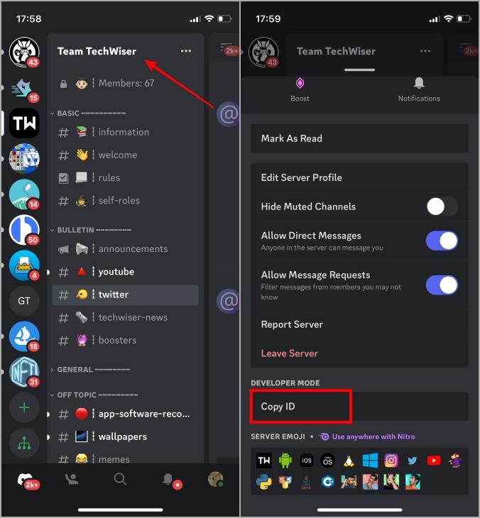 Discordのプロフィール、チャンネル、サーバー、メッセージID、リンクをコピーする方法