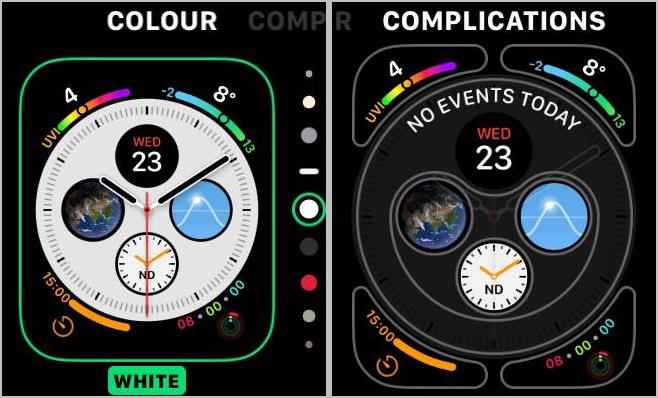 Apple Watch Face に合併症を追加、編集、または削除する方法