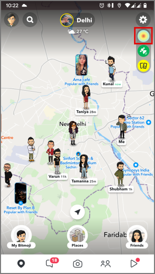 Snapchatでスナップマップを使用する方法