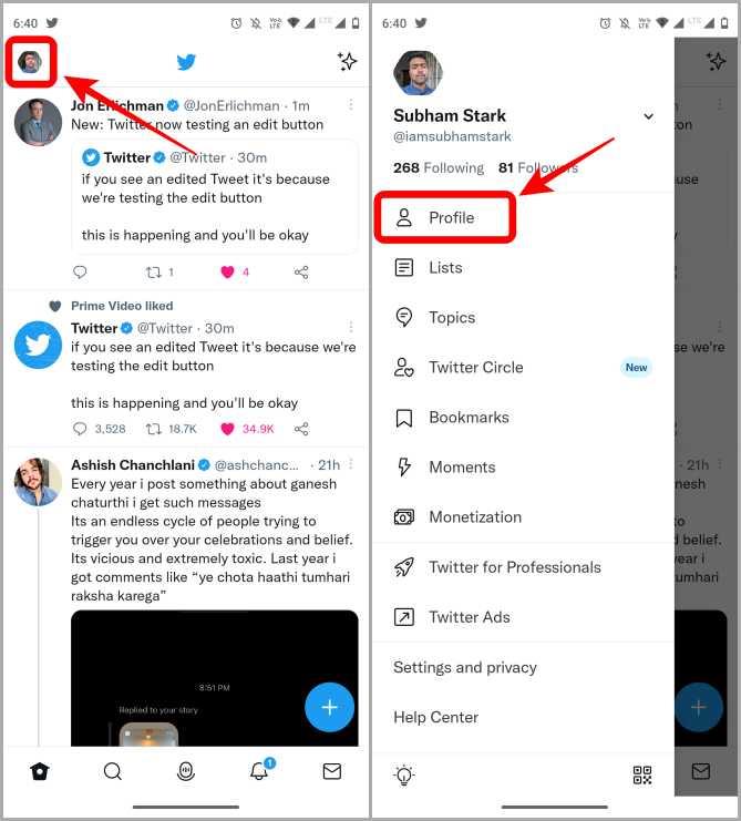 Android および iOS で Twitter にヒントを設定する方法