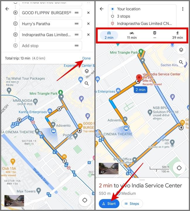 Google マップで複数の停留所があるルートを計画する方法