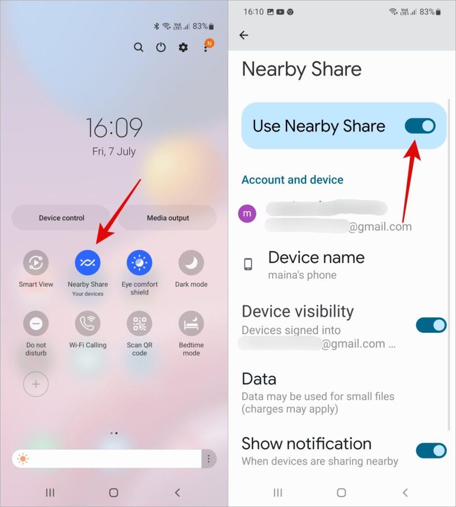 Google Nearby Share と Samsung Quick Share: 違いを理解する