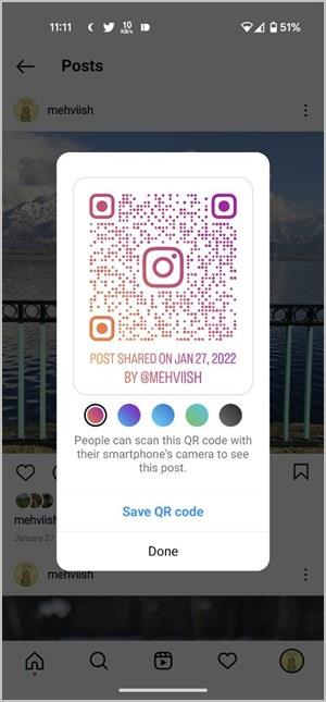Instagramプロフィール、リール、投稿用のQRコードを作成する方法