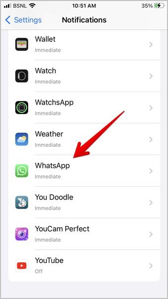 ロック画面とホーム画面で WhatsApp の通知を受け取る方法