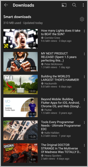 YouTube および YouTube Music でスマート ダウンロードを有効または無効にする方法