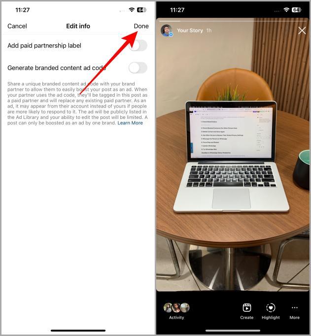 Instagramの投稿、リール、ストーリーに有料パートナーシップラベルを追加する方法