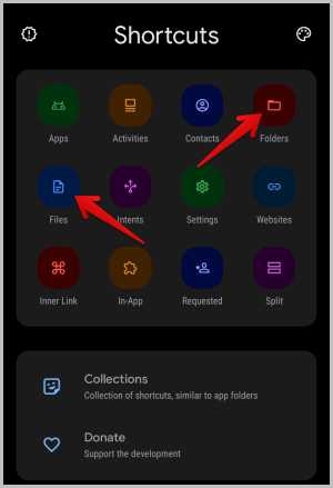Androidのホーム画面にファイル/フォルダーのショートカットを追加する方法