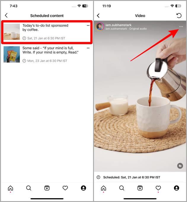 Instagramアプリで投稿とリールを無料でスケジュールする方法