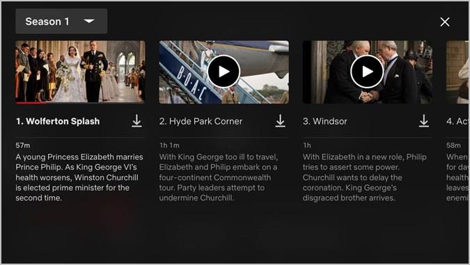 Netflix でシーズンやエピソードを変更する方法