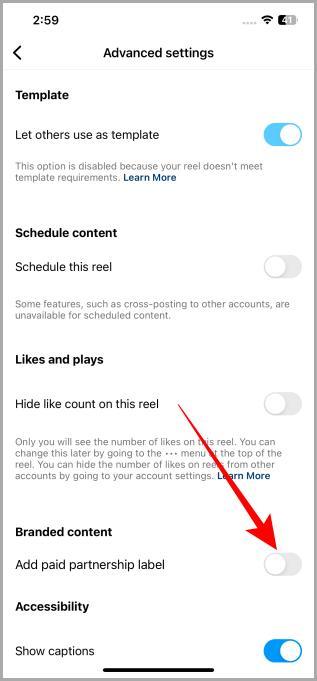 Instagramの投稿、リール、ストーリーに有料パートナーシップラベルを追加する方法