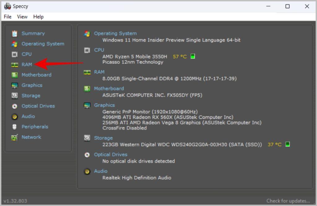 私が持っている Windows ラップトップのモデルと仕様は何ですか?