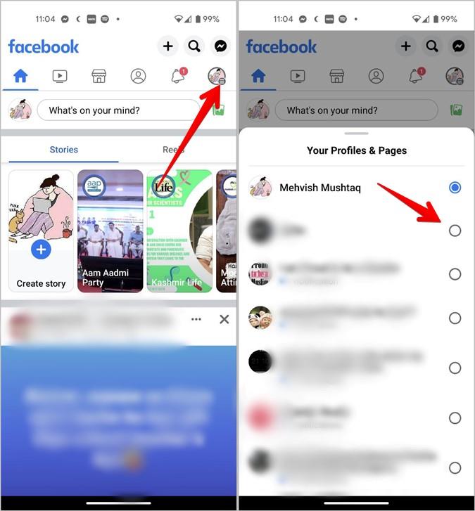 Facebook ページとプロフィールの間、またはその逆に切り替える方法