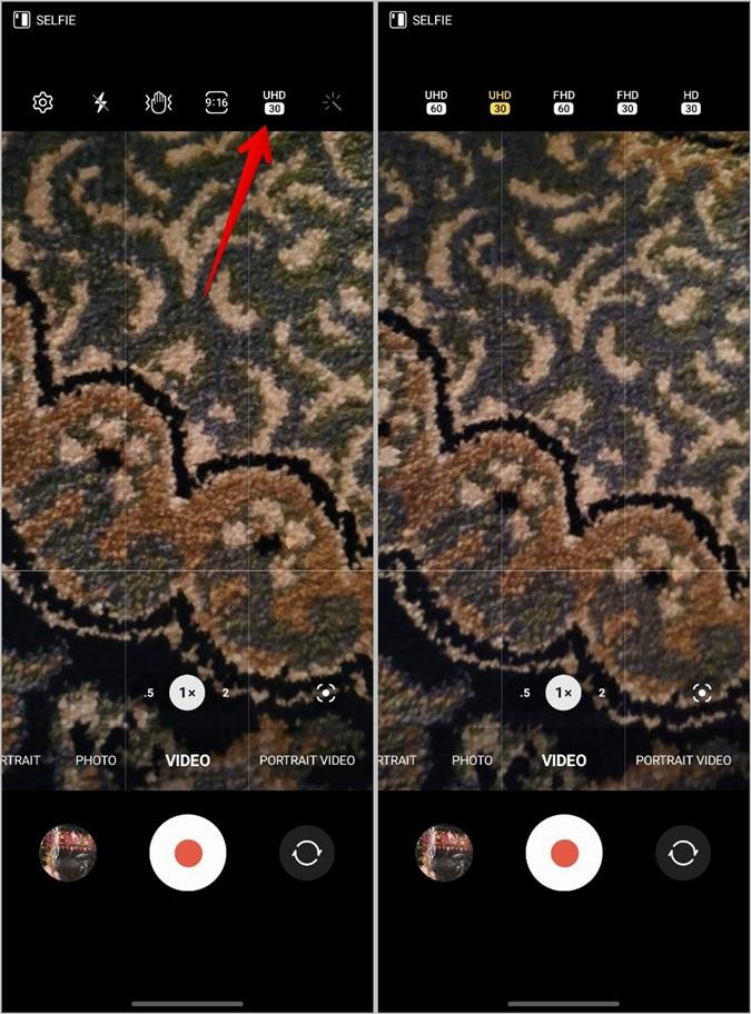 Samsung カメラ アプリのさまざまなアイコンの意味