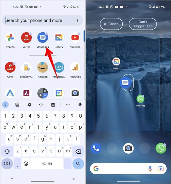 iPhoneとAndroidのホーム画面にメッセージアプリのアイコンを追加する方法