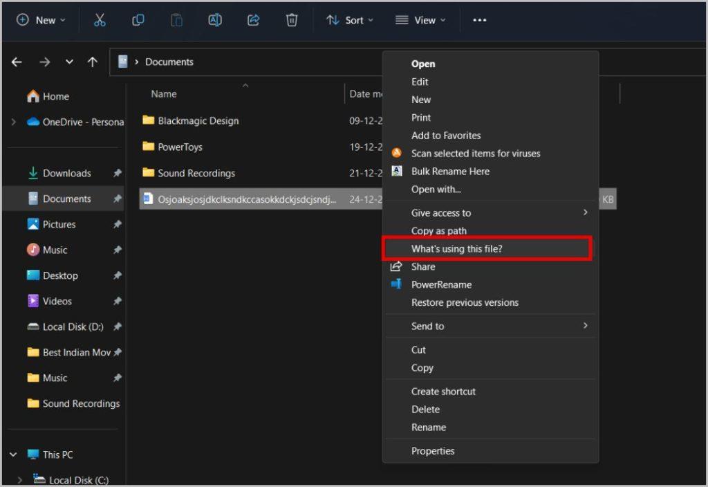 Windows 上の別のプログラムで開いたファイル/フォルダー: 検索して強制的に削除する方法