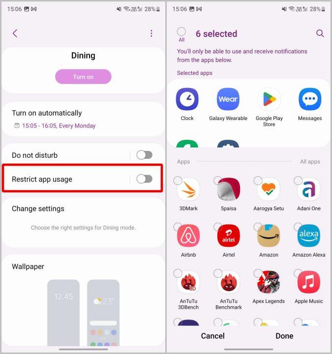 Samsung Galaxy 電話でモードを作成および管理する方法