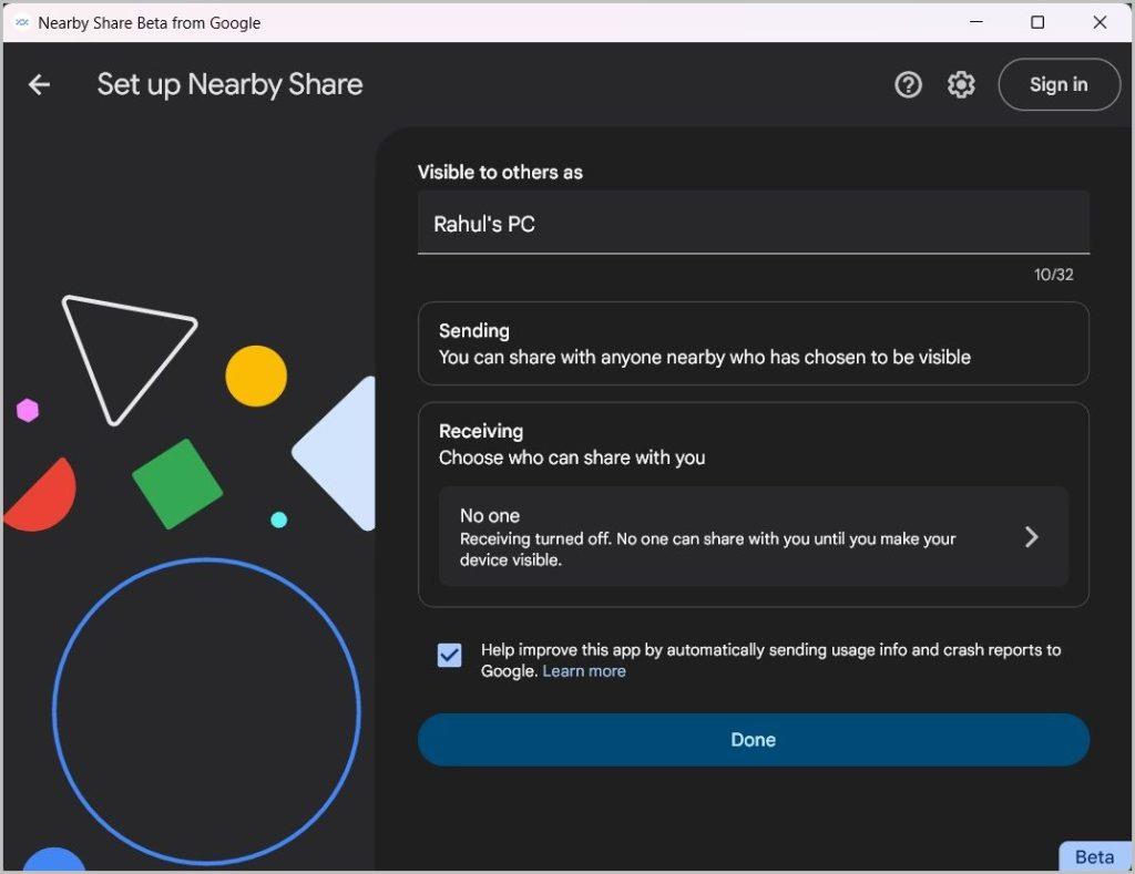 Nearby Share を使用して Android と Windows 間でファイルを共有する方法