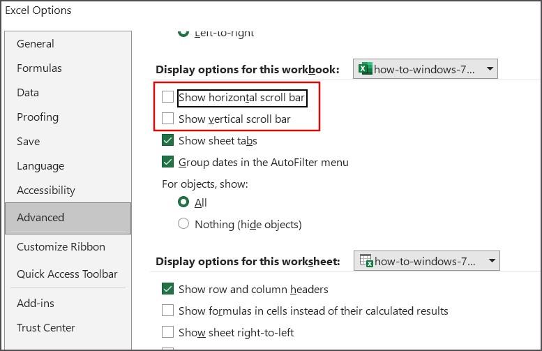 Microsoft Excelでスクロールできない場合の13の修正方法