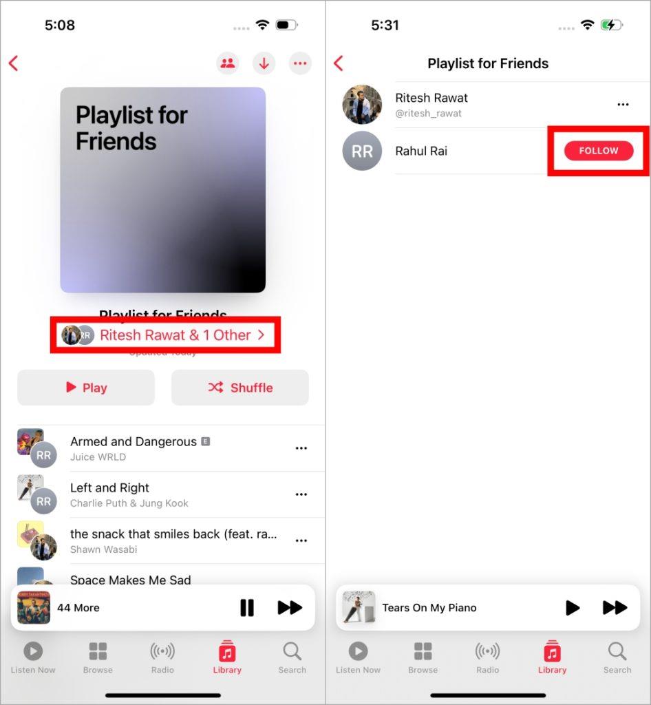 Apple Musicでコラボプレイリストを作成する方法