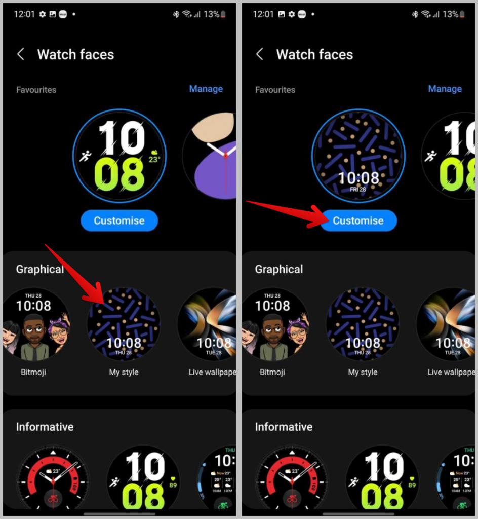 Samsung Galaxy Watch のウォッチフェイスをカスタマイズする方法