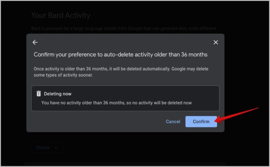 Google Bard の会話を削除する方法