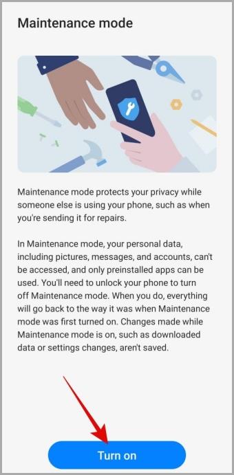 Samsung Galaxy スマートフォンでメンテナンス モードを使用する方法