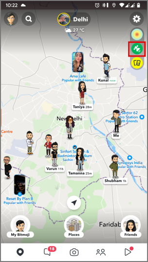 Snapchatでスナップマップを使用する方法