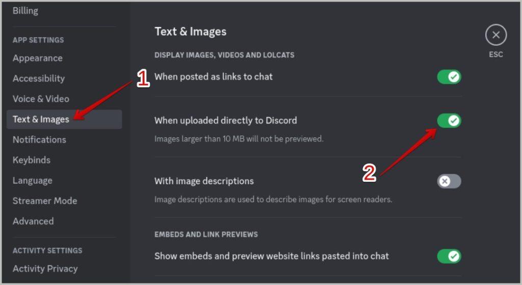 ファイルまたはリンクとして表示される Discord 画像の 8 つの修正