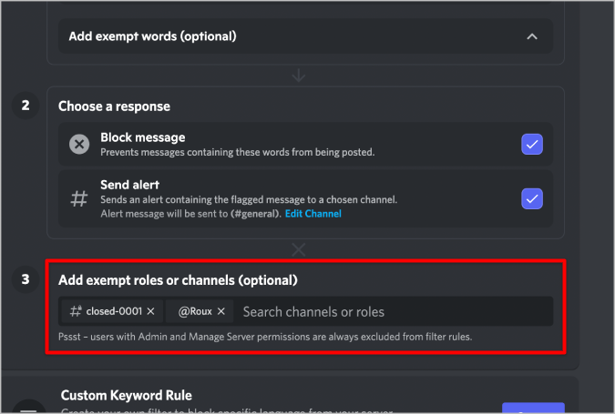 Discord でコンテンツモデレーションを設定して単語をブロックする方法