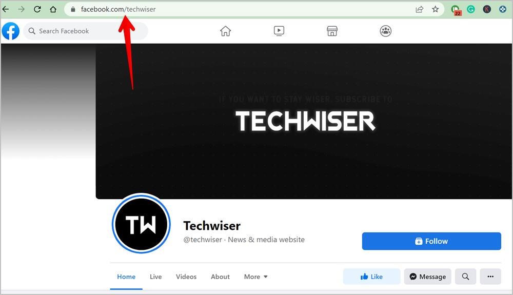プロフィール、投稿などの Facebook URL を見つけて共有する方法。