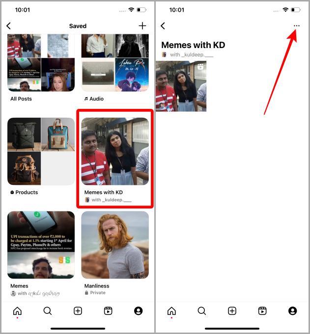 Instagramでコラボコレクションを共有（保存）する方法