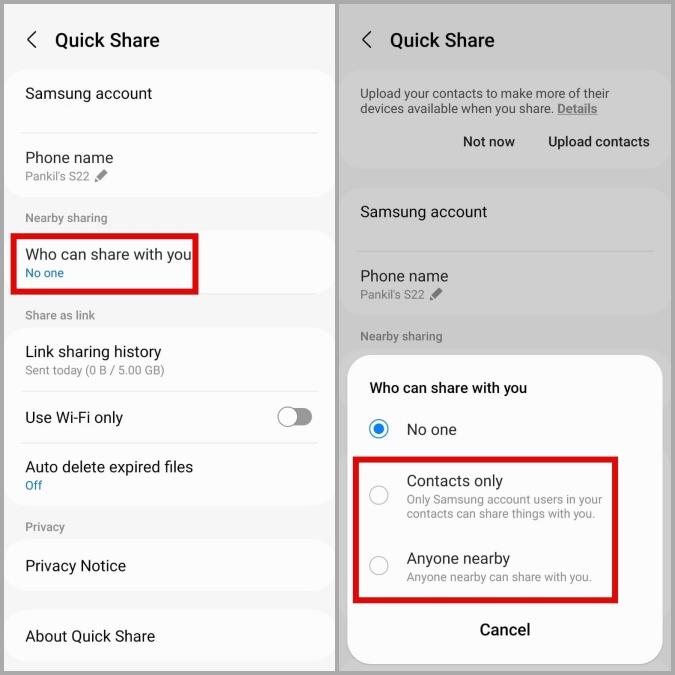 Samsung Galaxy スマートフォンでクイック共有が機能しない問題を解決する 7 つの方法