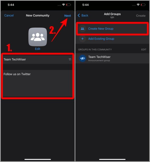 iOS および Android で WhatsApp コミュニティを開始または作成する方法
