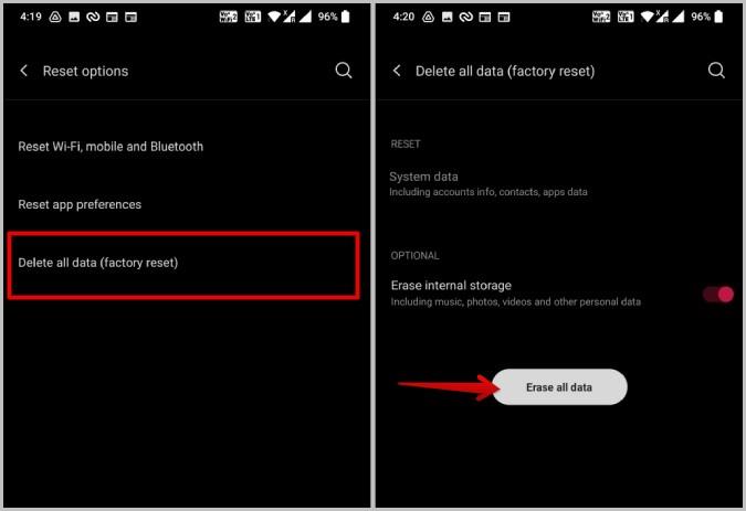 Android でシステム UI が動作しなくなった場合の修正方法